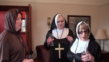 Naughty nuns enjoys while being fucked - Trisha & Claire Knight