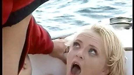 Sexy lifeguard rides a thick shaft with her tight pink pussy